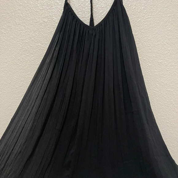 Abercrombie & Fitch Pleated Sleeveless A-Line Mini Dress Straps Black Size XS - Picture 9 of 13